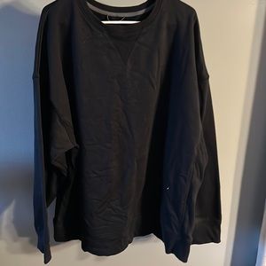 All in Motion- womens cozy crew neck sweatshirt- black- XXL